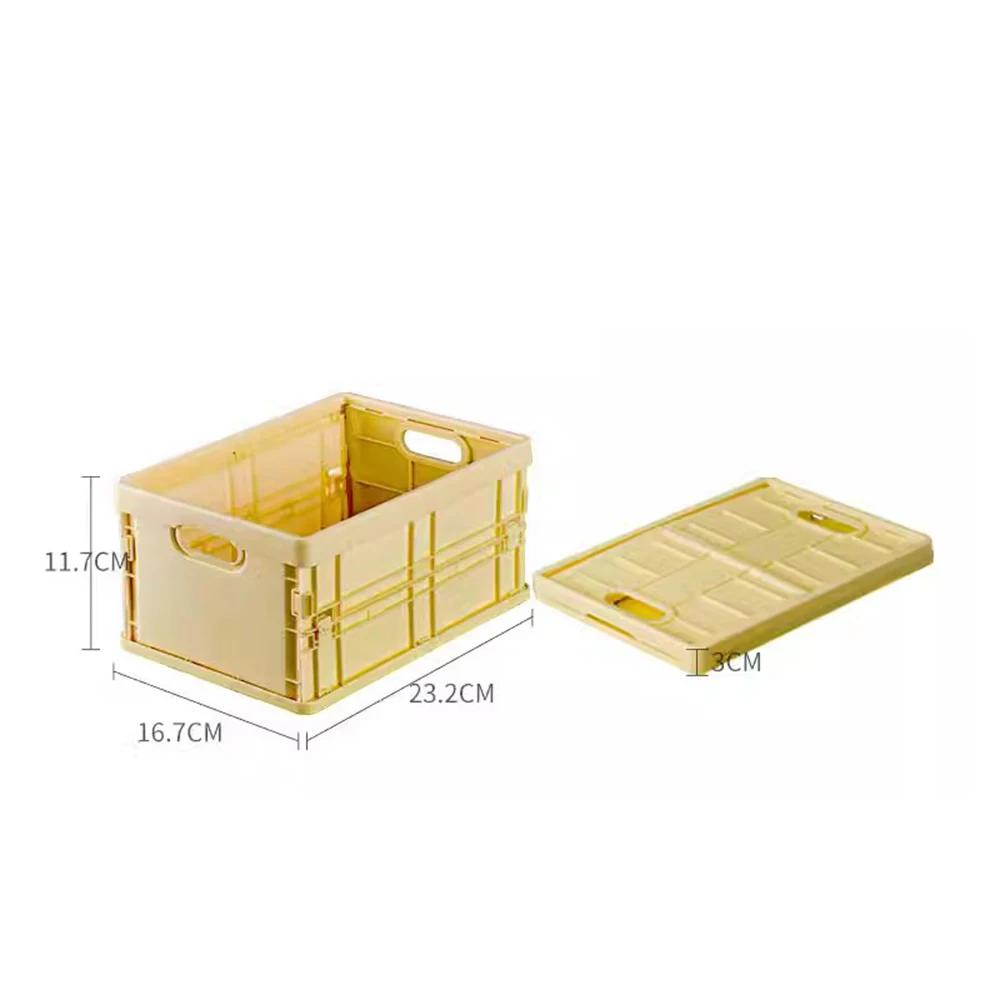 Simple Folding Storage Box Dressing Cosmetics Desktop File Organization Artifact Stationery Storage Basket for Home Space Saving