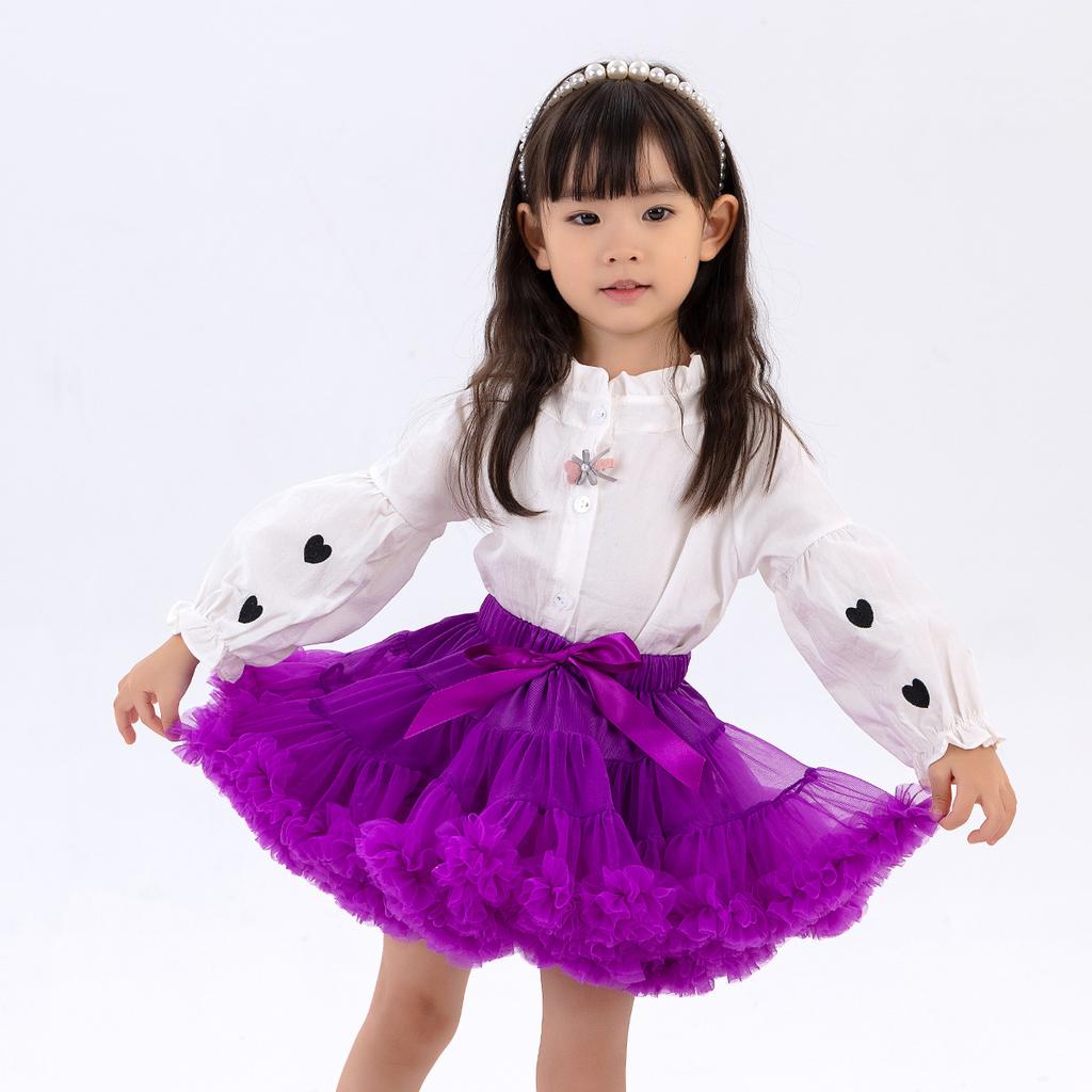 Girls Tulle Skirt Baby Children Tutu Pettiskirt Skirt Kids Fluffy Ballet Skirt Party Princess Girl Clothes