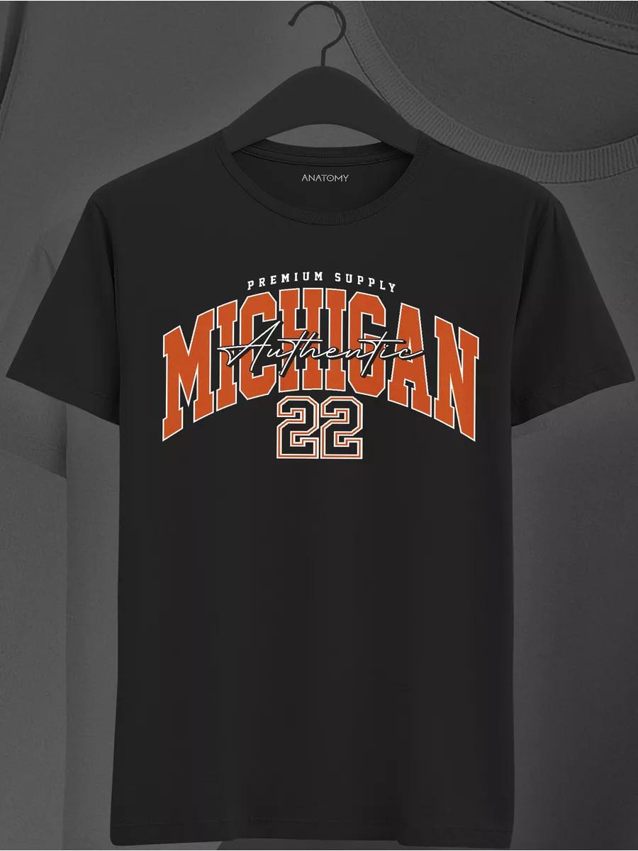 

Men s black hockey T-shirt with print 2XL