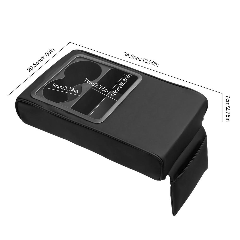 

Подлокотник автомобиля с двумя карманами для хранения подстаканников, подлокотник центральной консоли автомобиля, накладка для увеличения высоты, защитный чехол для подлокотника