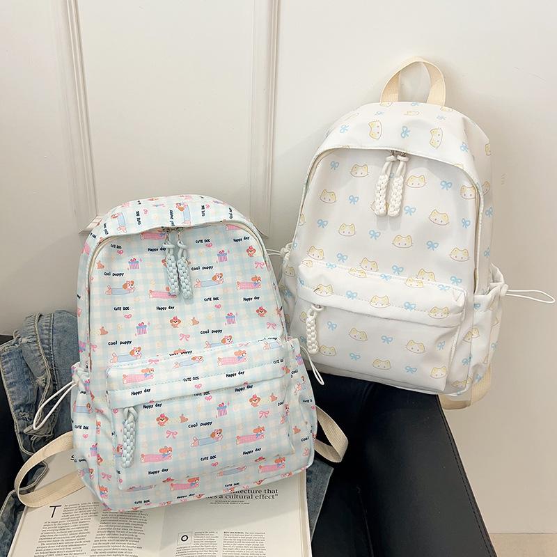Schoolbag Japanese simple backpack new versatile foreign texture student schoolbag class commuter women's backpack