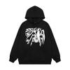 Black Spider Hooded Sweater Loose Couple Coat Tide