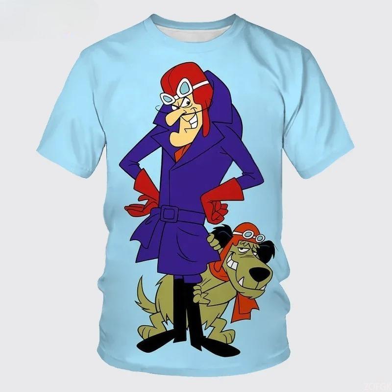 Summer Cartoon Animal Dog Dinosaur Printed Kids T-shirt Hip-hop Neutral Casual Round Neck T-shirt Boy Girl Tees Top