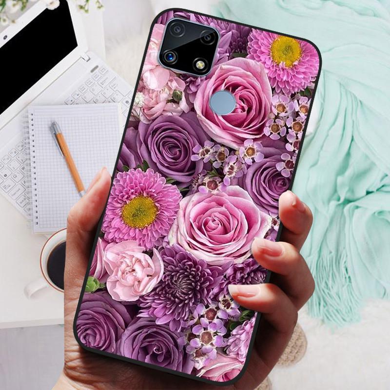 Pro Realme C25s pouzdro Soft TPU silikonový kryt na telefon pro OPPO Realme C25 pouzdro Bumper C25S RMX3195 C 25S nárazuvzdorný kryt Coque