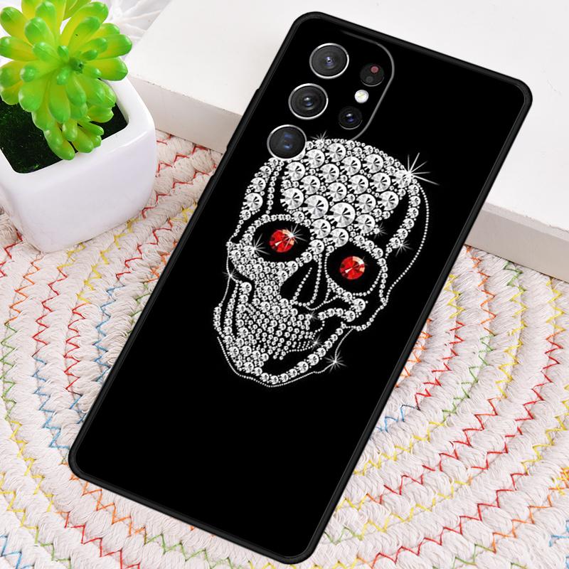 DIAMOND SKULL Phone Case for Samsung Galaxy note 10 pro S26 Ultra S23 S24 FE S25 S21 S22 PLUS shockproof Cove