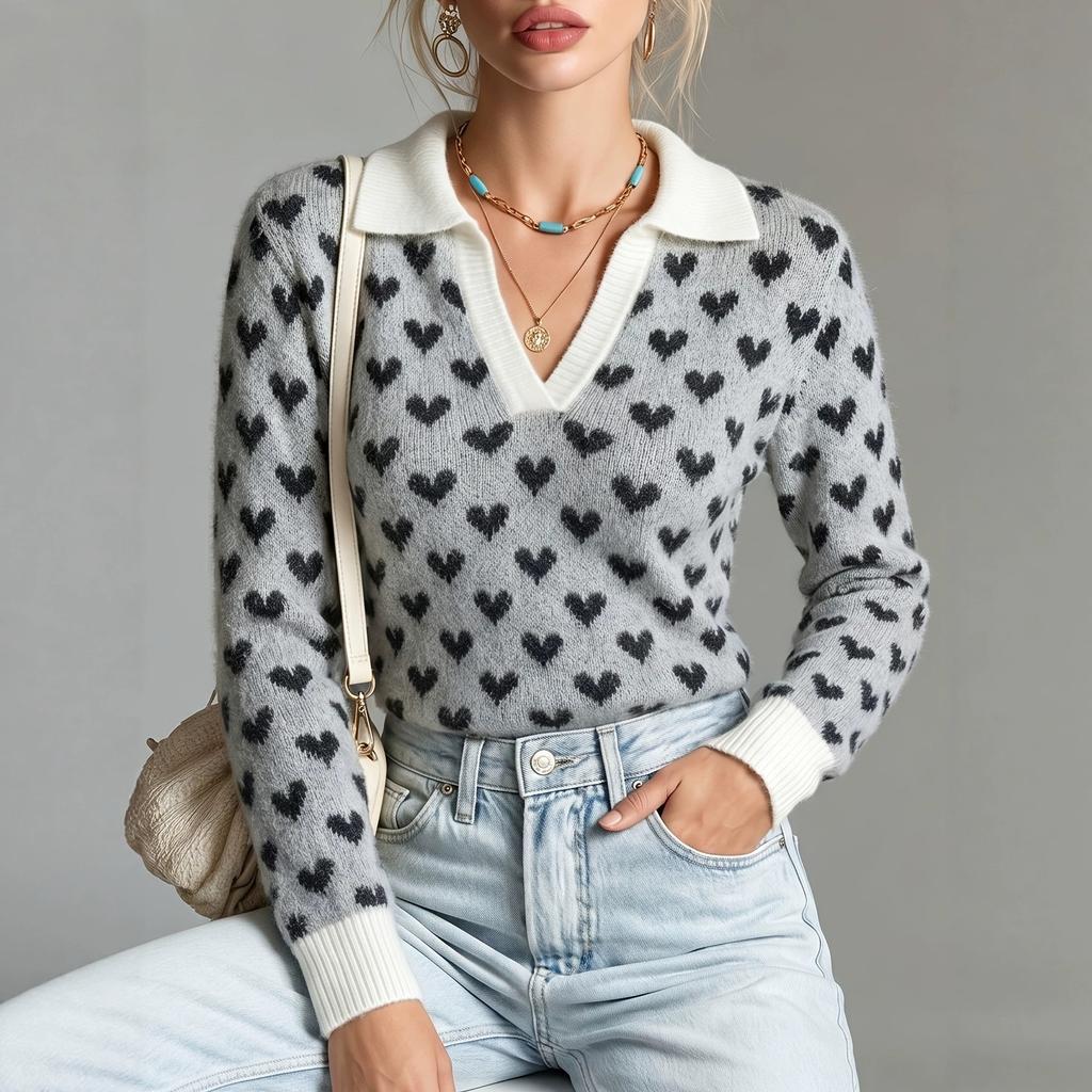 Women's Sweater, Loose Fit for Fall and Winter
