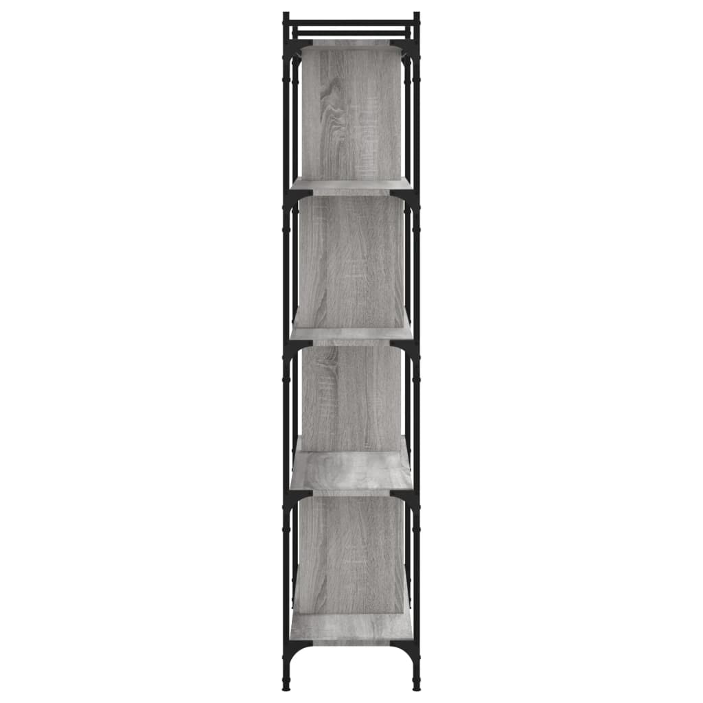 Bookshelf 5 Shelves Grey Sonoma 76 X 32 X 158 Cm Engineered Wood