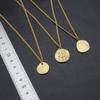 New Design Fashion Jewelry Gold Plated Stainless Steel Print Pattern Collection Pendant Necklace Party Gift