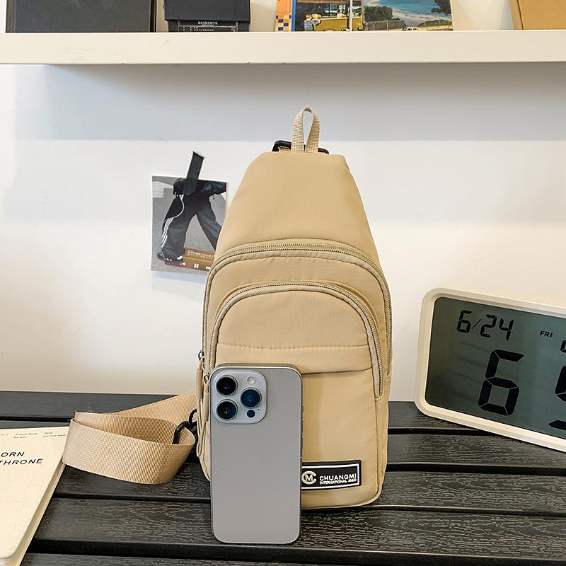 Chest Bag Lightweight Student Crossbody Bag Outdoor Riding Multifunctional Waist Bag Multi-Compartment Mobile Phone Bag