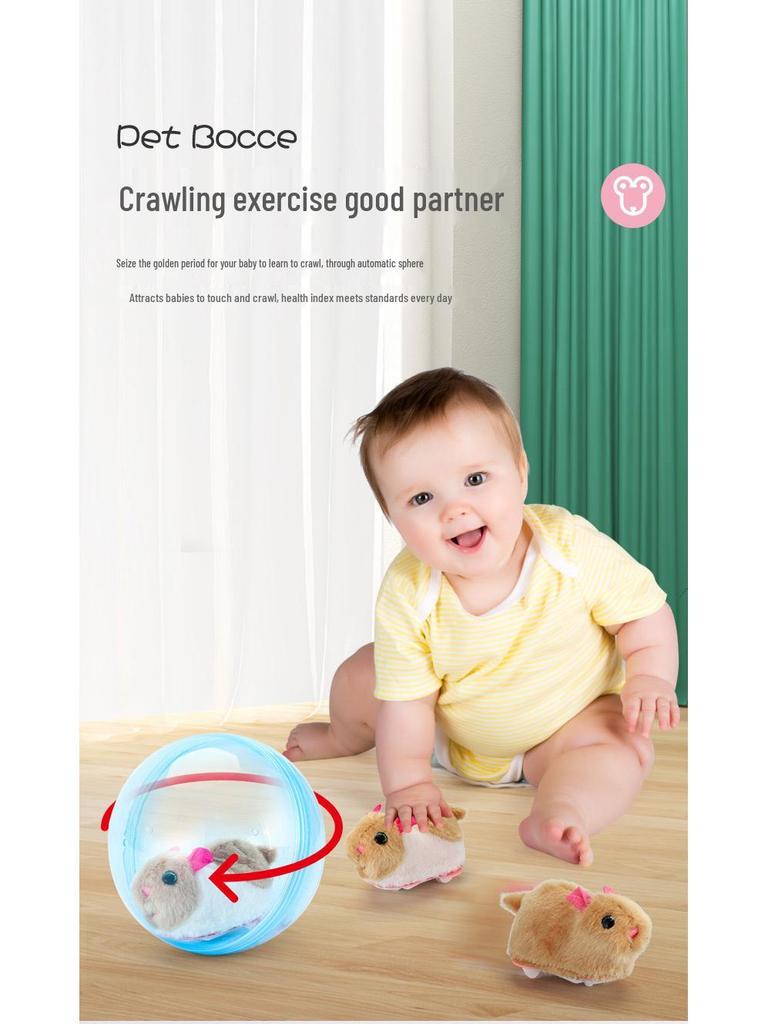Electric Plush Hamster Spinner: Interactive Cat Teaser & Rolling Ball Toy for Fun Parent-Child Play
