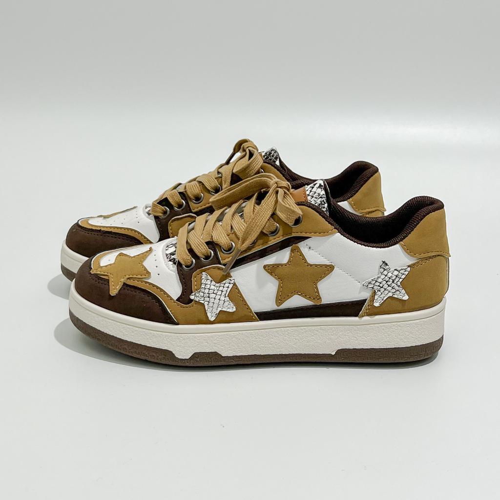 2024 New Women's Casual Sports Shoes Personalized Star Running Sports Training Shoes Skateboard Flats Size35-40