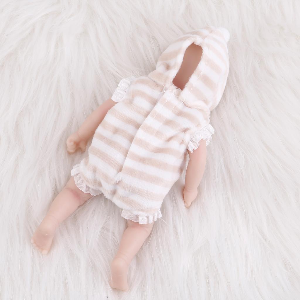 Sleeping Doll Sleeping Boy Eyes Close Handmade White Skin New Born Boy In Onesie Silicone Doll for Kid