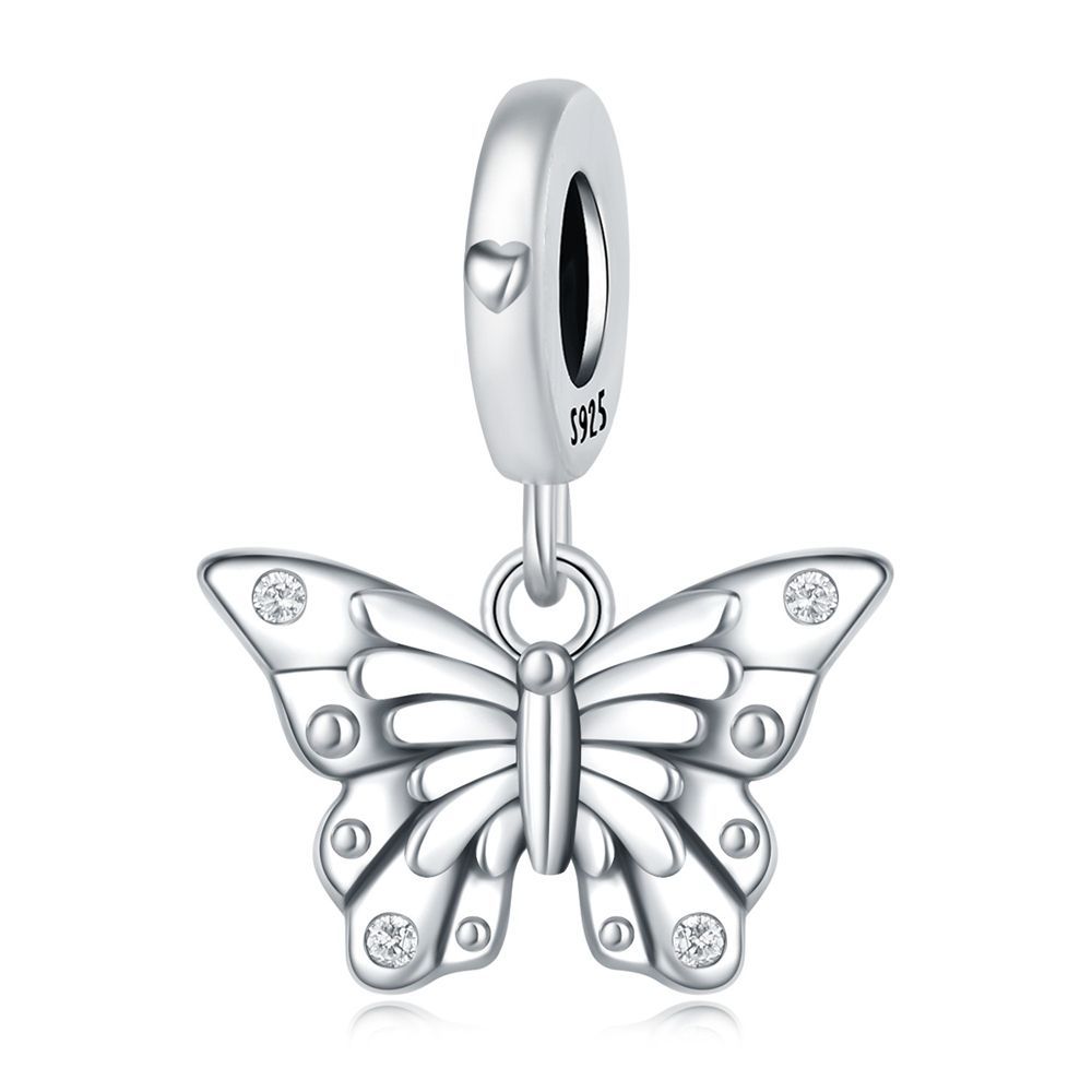 Genuine Copper Colorful Butterfly Charms Beads Fitoriginal Bracelets Fine Diy Gifts Jewelry Making