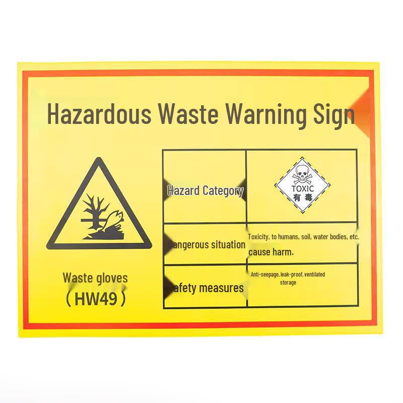 Haishidike Hazardous Waste Warning Sign