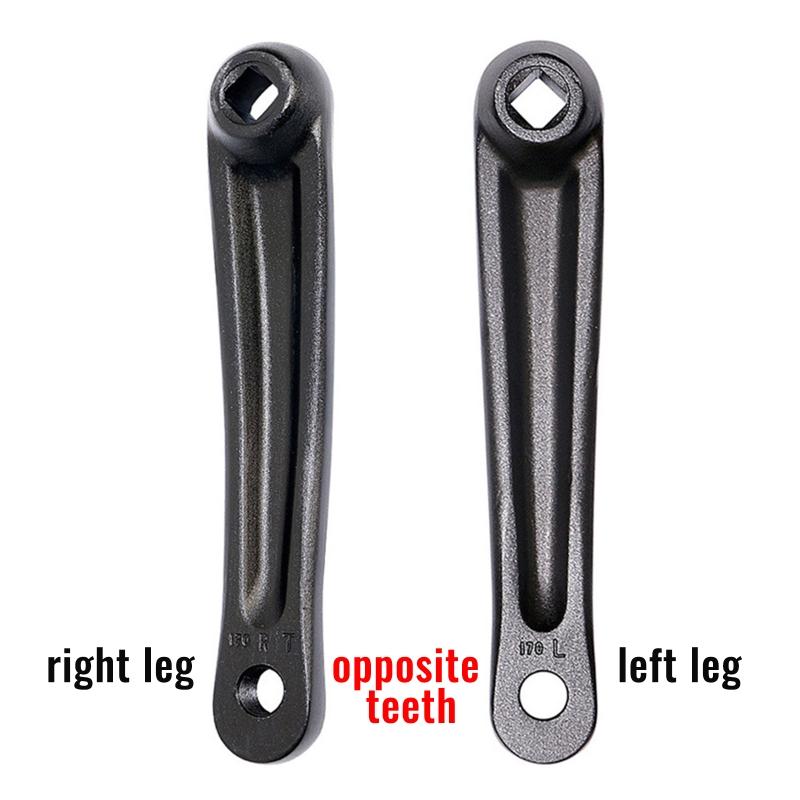 Professional Light & Right 170mm Bike Crank Arm Aluminum Alloy Single Speed Crankset for Bicycle Mountain Road Bikes
