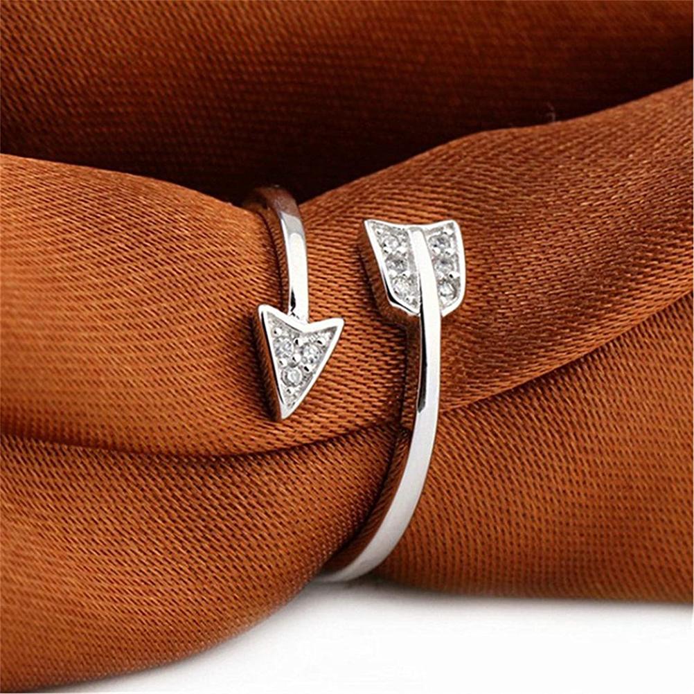 2 ks Prsteny se šipkami pro ženy Prsten Prsten Pásek Otevřený prsten na prst Nastavitelný prsten Kovový prsten