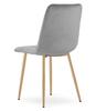 LAVA chair - light gray velvet / wood color legs x 2