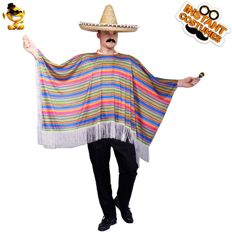 

Halloween men and women in shawls, adult Mexican cosplay cape party costumes One size fits all