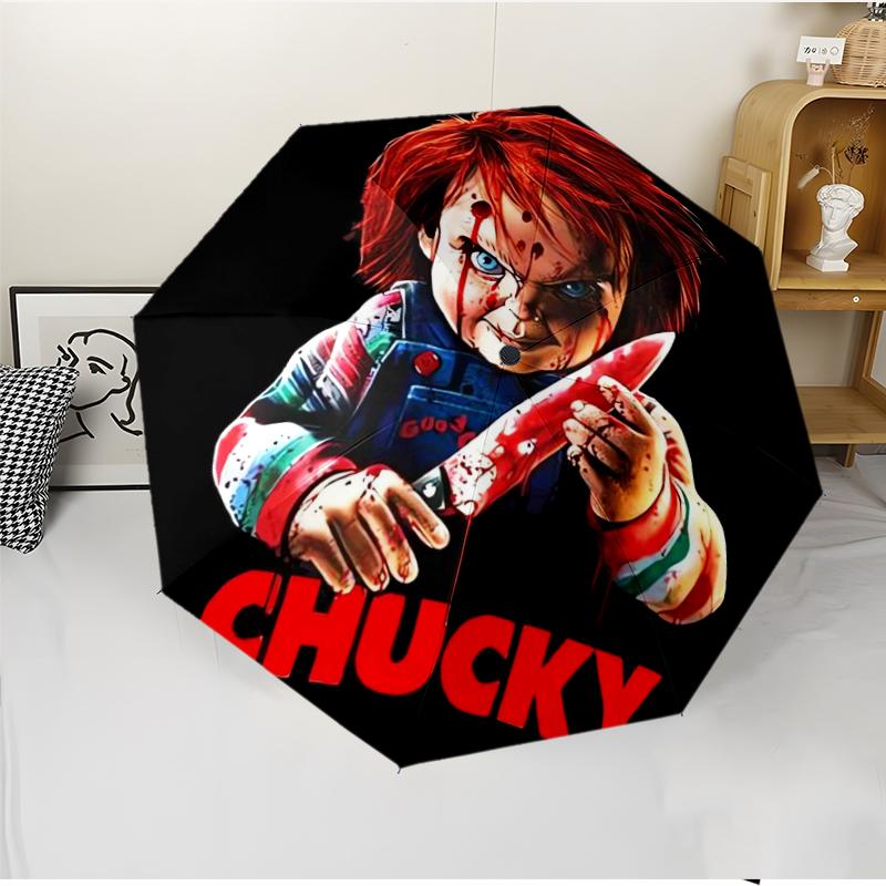 Chucky Fashionable Automatic Opening/Closing Folding Umbrella. Portable and Foldable, Ideal for Gift, Travel, and Daily Use.