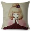 Dreamy Scene Illustrated Cushion Cover Umbrella Flower  Soft Background Art Print Soft Square Pillow Modern Home Decor xcm