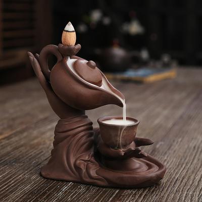 Tütsü Brülör Seramik Yaratıcı Feng Shui Süslemeleri Buda El Geri Akış Tütsü Brülör Masaüstü Süsleme