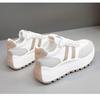 BN007 Women's Height-Boost Travel Shoes 2024: Versatile, Breathable, White, Thick-Soled, Wear-Resistant.