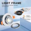 Black White Aluminum Round GU10 MR16 Downlight Adjustable Spot Light Fixture LED Downlight Ceiling Spot Light Frame Indoor