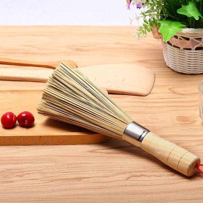 New Traditional Natural Bamboo Wok Brush Large Pot Brush Wash Pot Brush Kitchen Cleaning Brush Restaurant Brush Hotel Supplies
