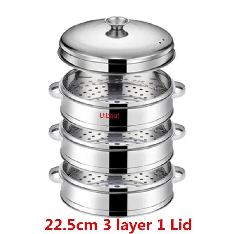 Stainless Steel Steamer fish steamed stuffed bun Rack Kitchen Tools Multilayered Insert With Holder instant pot steamer basket