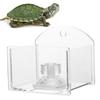 Acrylic Tortoise Basin Bath Drinking Feeding Box Reptile Lizard Automatic Drinker Fountain Supplies