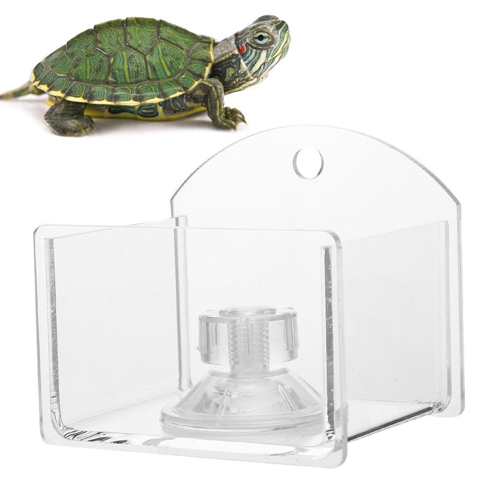 Acrylic Tortoise Basin Bath Drinking Feeding Box Reptile Lizard Automatic Drinker Fountain Supplies