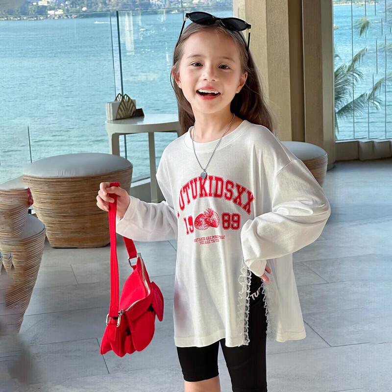 Tutuxiaoxiang Girls  Long-Sleeve Tencel Blend T-Shirt 110