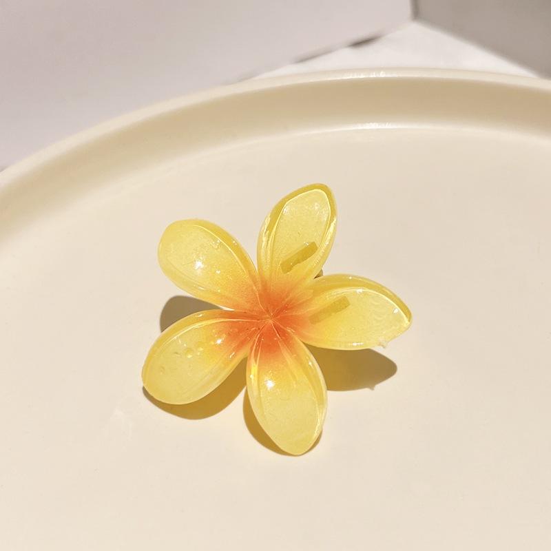 Dopamine Gradient Egg Flower Acrylic Hair Claws for Women Premium Partysu Accessories Headdress Charms Small Bang Duckbill Clips