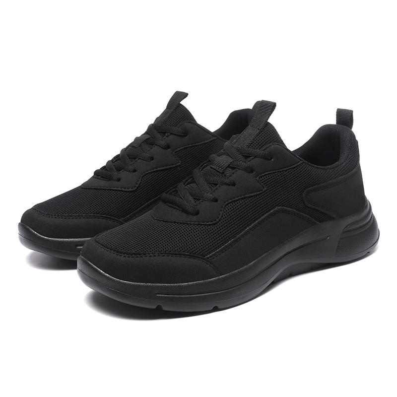 2025 Spring Summer New Small White Shoes Men's Shoes All Match Breathable Sports Lightweight Shock Absorption Casual Black 48