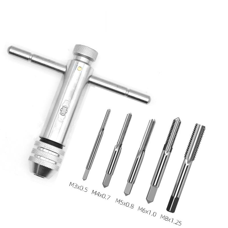 Adjustable Tap Wrench Spanner for 3-12mm Hand Tap High Strength Steel Tool for Metalworking Mechanics Home Repair