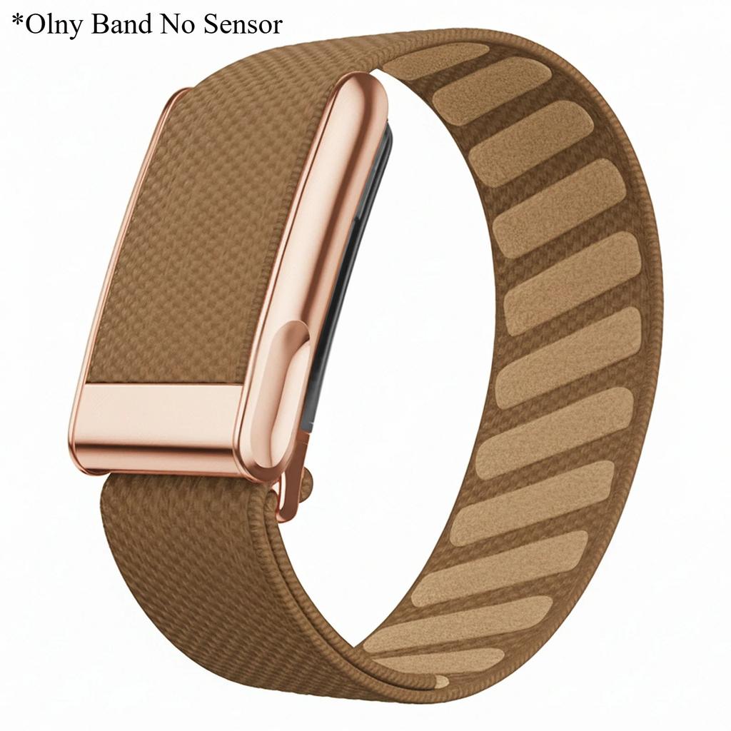 Nylon Fitness Band for Whoop 5.0 Strap for Whoop 5.0MG Woven Elastic Sports Strap with Gold/Silver/Rose Gold Metal Frame