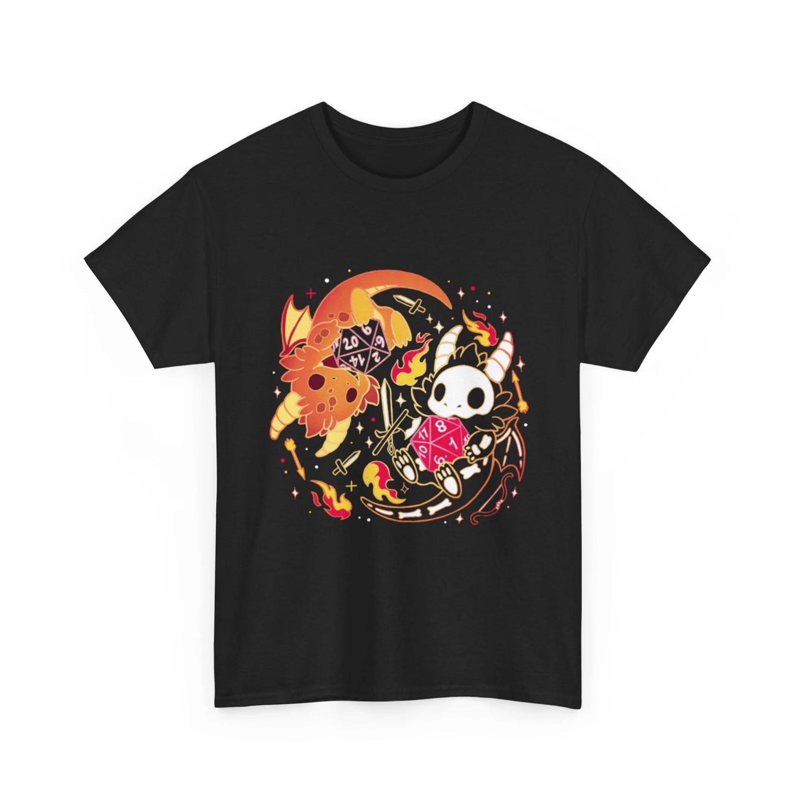 The Dice Dragon Shirt | | RPG Dice Shirt - Roll & Dragon Shirt L