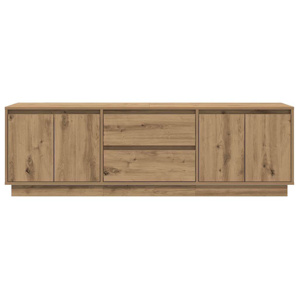TV Stand with LED Lights Artisan Oak 160.5x41x50 Cm
