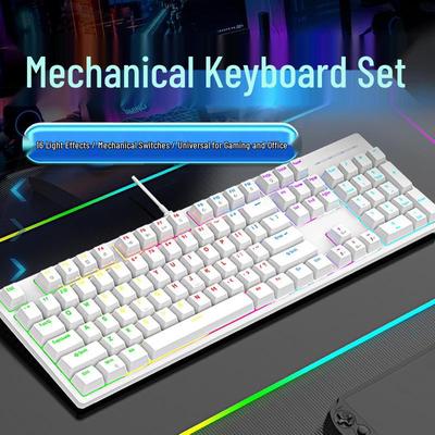 RGB Mechanical Gaming Keyboard with Blue Switches and Mouse Combo