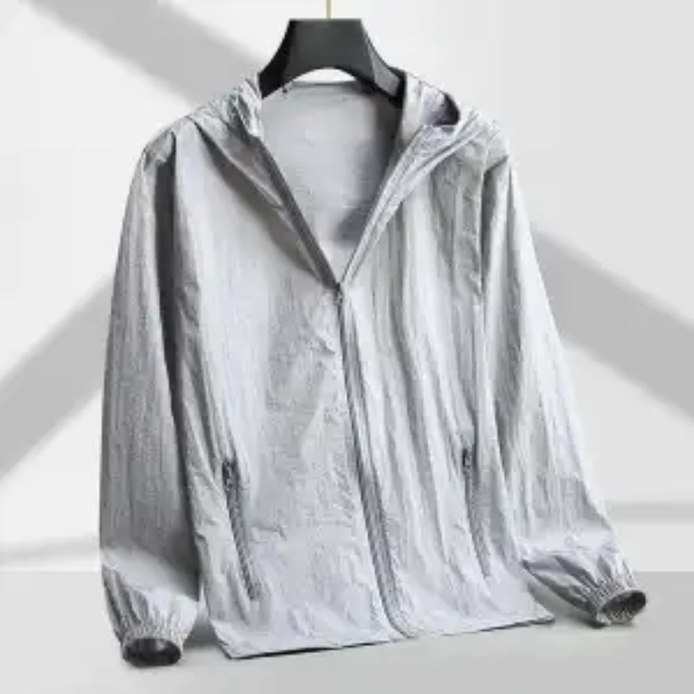 Sunscreen Clothing Men Women UV Resistant Short Solid Print Zipper Pockets Hood Breathable Loose Summer Skin Clothing Thin Coat