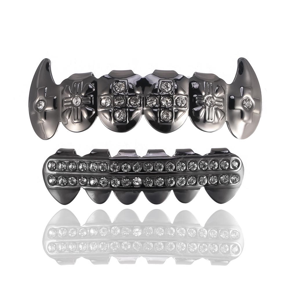 Diamond Color Buck Teeth Hip-Hop Dentures - Halloween Props and Nightclub Mouthguard for Trendsetters