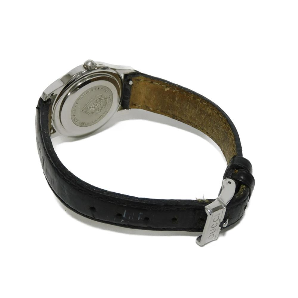 Used 9539 5500L 7975 Quartz Black Dial Leather Strap Damaged Junk Women's from Japan AUTHENTIC