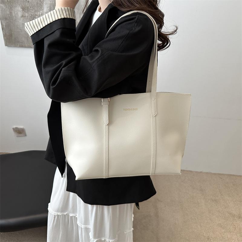 Women's Bag Large Capacity Soft Leather Tote Bags Casual Versatile Single Shoulder Handbag Mommy Handbags 2026 Autumn and Winter
