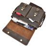 Men's Handbag Shoulder Bag Large Capacity Top Layer Cowhide Crossbody Bag 13 Inch Genuine Leather Flap Shoulder Bag Briefcase