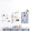 Household Plastic Orifice Storage Rack Living Room Kitchen Bedroom Partition Wall Wall Hanging Shelf