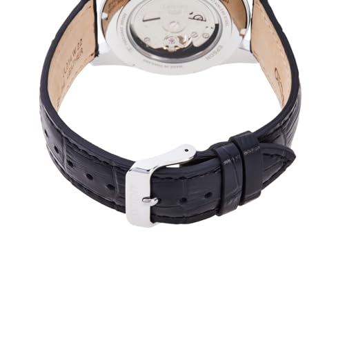 Ceas bărbătesc Orient RN-AR0003S Contemporan Semi-Scheleton Automatic cu Design Open Heart, Alb și Argintiu, cu Garanție de la Producătorul Japonez