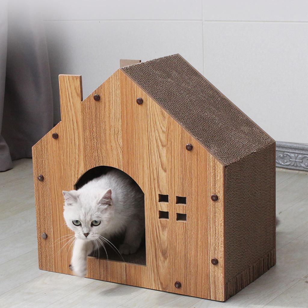 Cat Scratch House Wearable Breathable Comfortable Kitten Scratcher Hut for Resting Playing L (Suitable for Cats Within