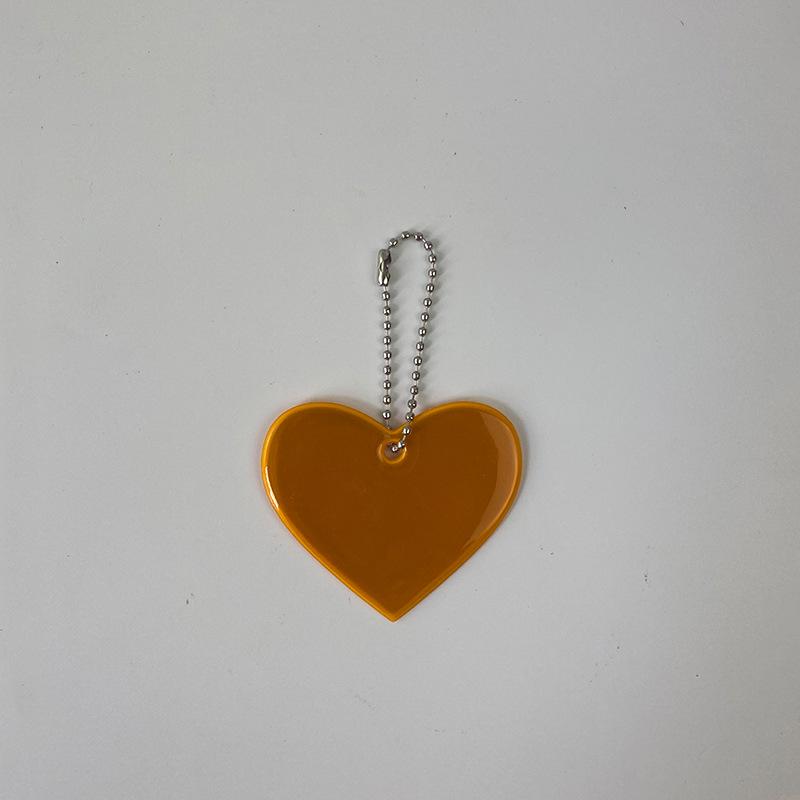 Milai Reflective Heart Pendant Keychain - Student Backpack Safety Ornament