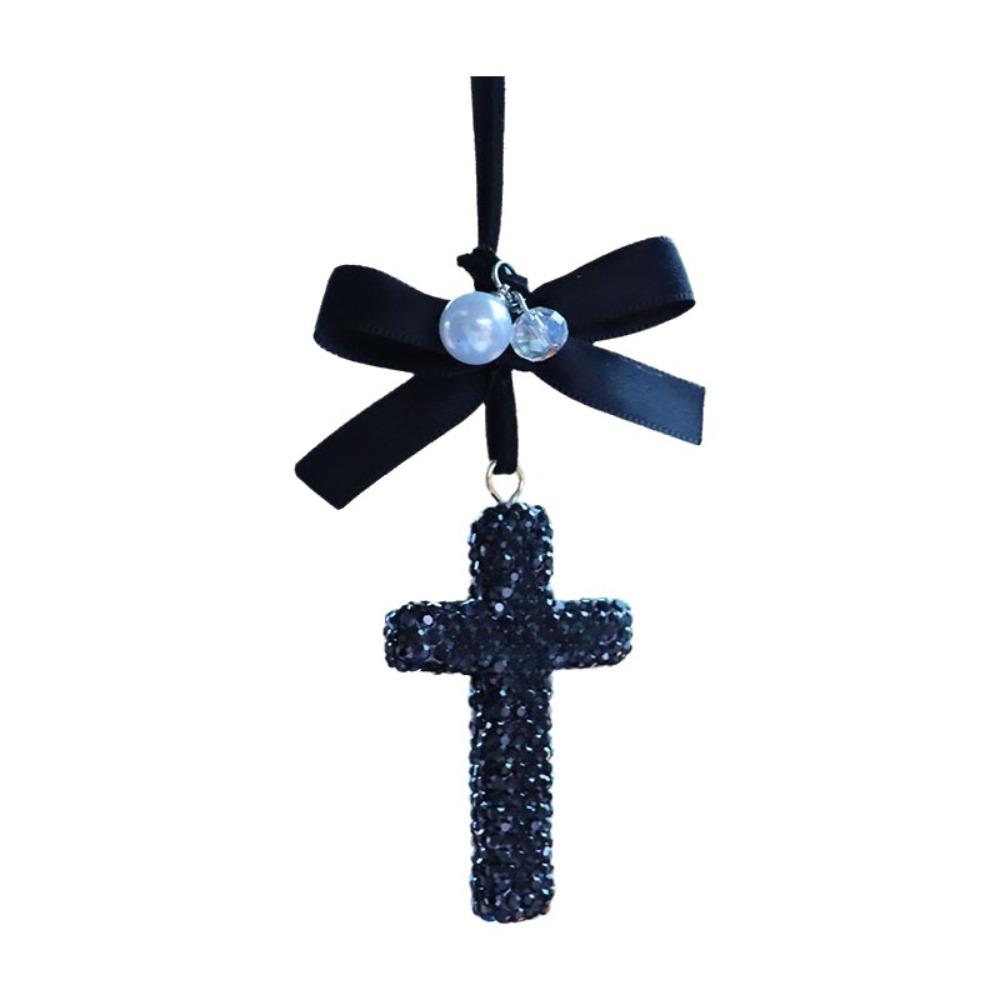 Sparkling Car Rearview Mirror Pendant Shiny Rhinestone Auto Hanging Ornament Auto Interior