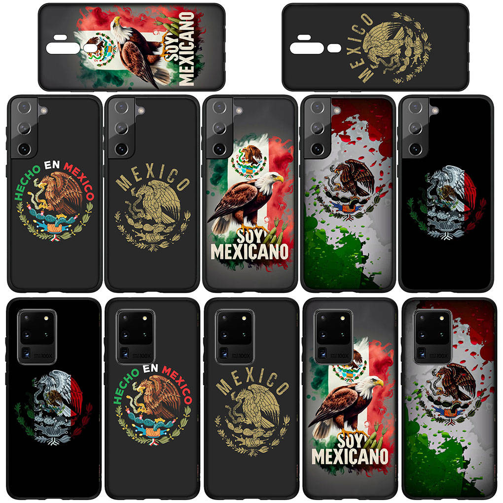 for Samsung Galaxy S24 S23 iPhone 16 15 14 Xiaomi Redmi Note 13 12 11 10 8 Plus 9 Pro Max X XR 14C Phone Case Mexican Mexico Flag OPPO Huawei Cover